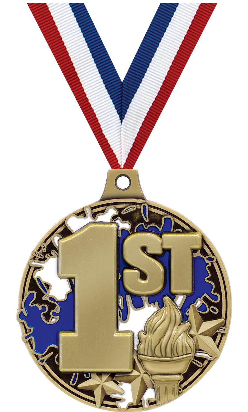 2" SPLASH 1ST PLACE MDL GOLD