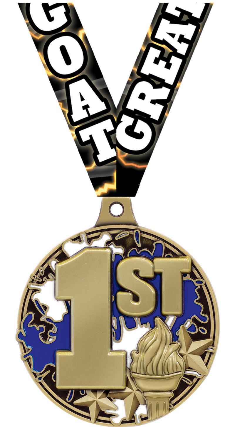 2" SPLASH 1ST PLACE MDL GOLD