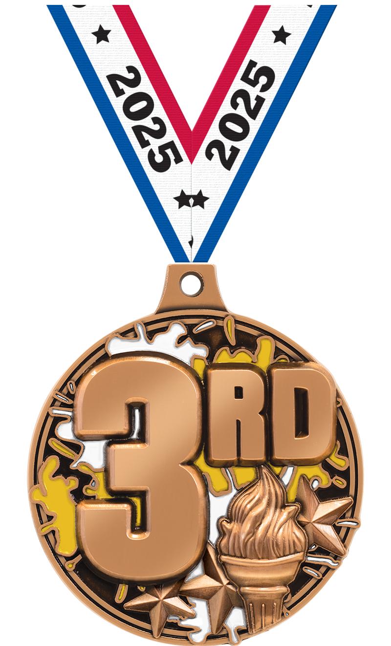 2" SPLASH 3RD PLACE MDL BRONZE