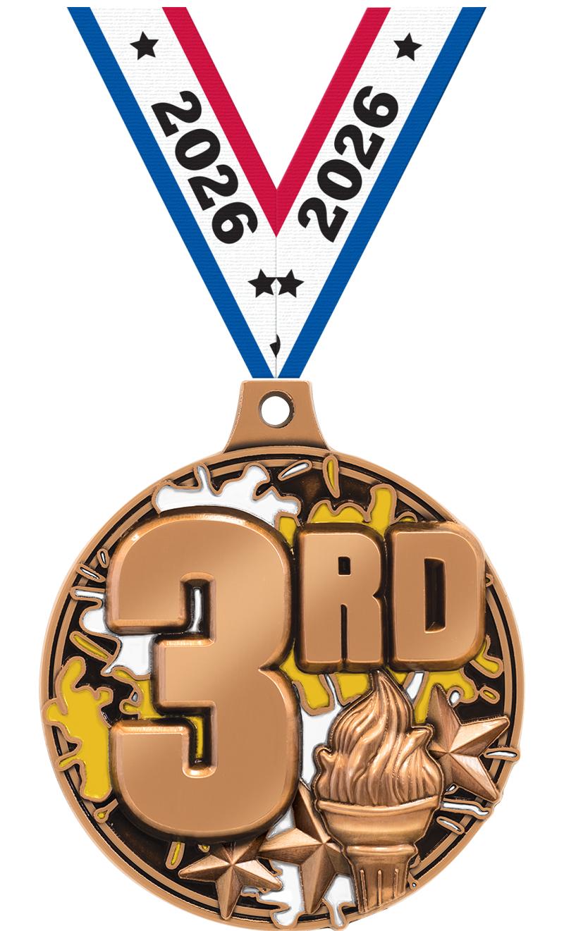 2" SPLASH 3RD PLACE MDL BRONZE