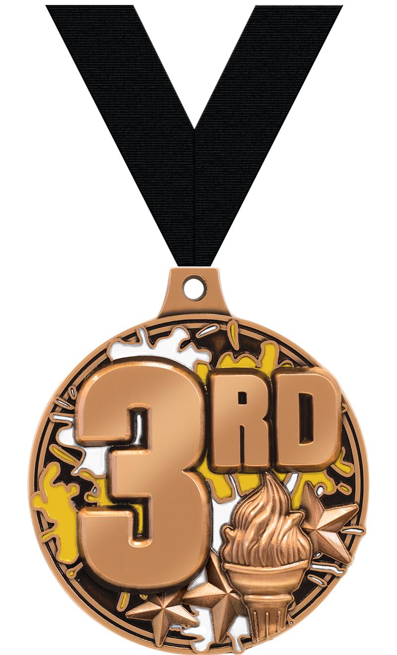 2" SPLASH 3RD PLACE MDL BRONZE