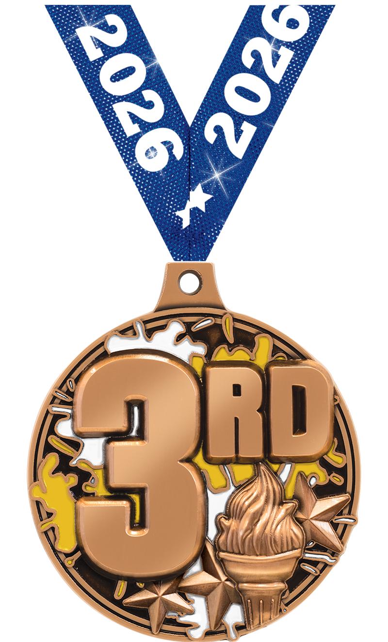 2" SPLASH 3RD PLACE MDL BRONZE