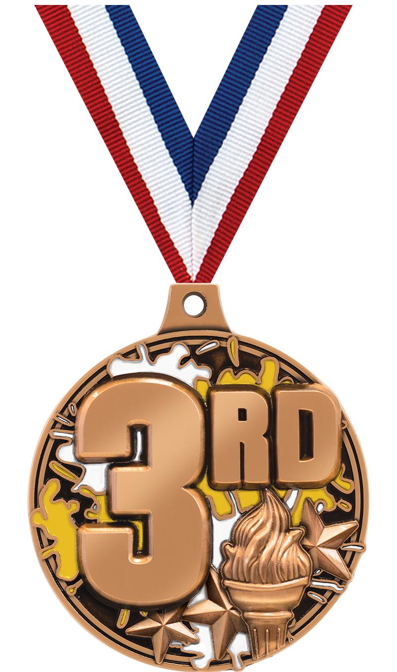 2" SPLASH 3RD PLACE MDL BRONZE