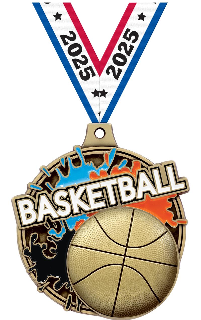 2" SPLASH BASKETBALL MDL GOLD