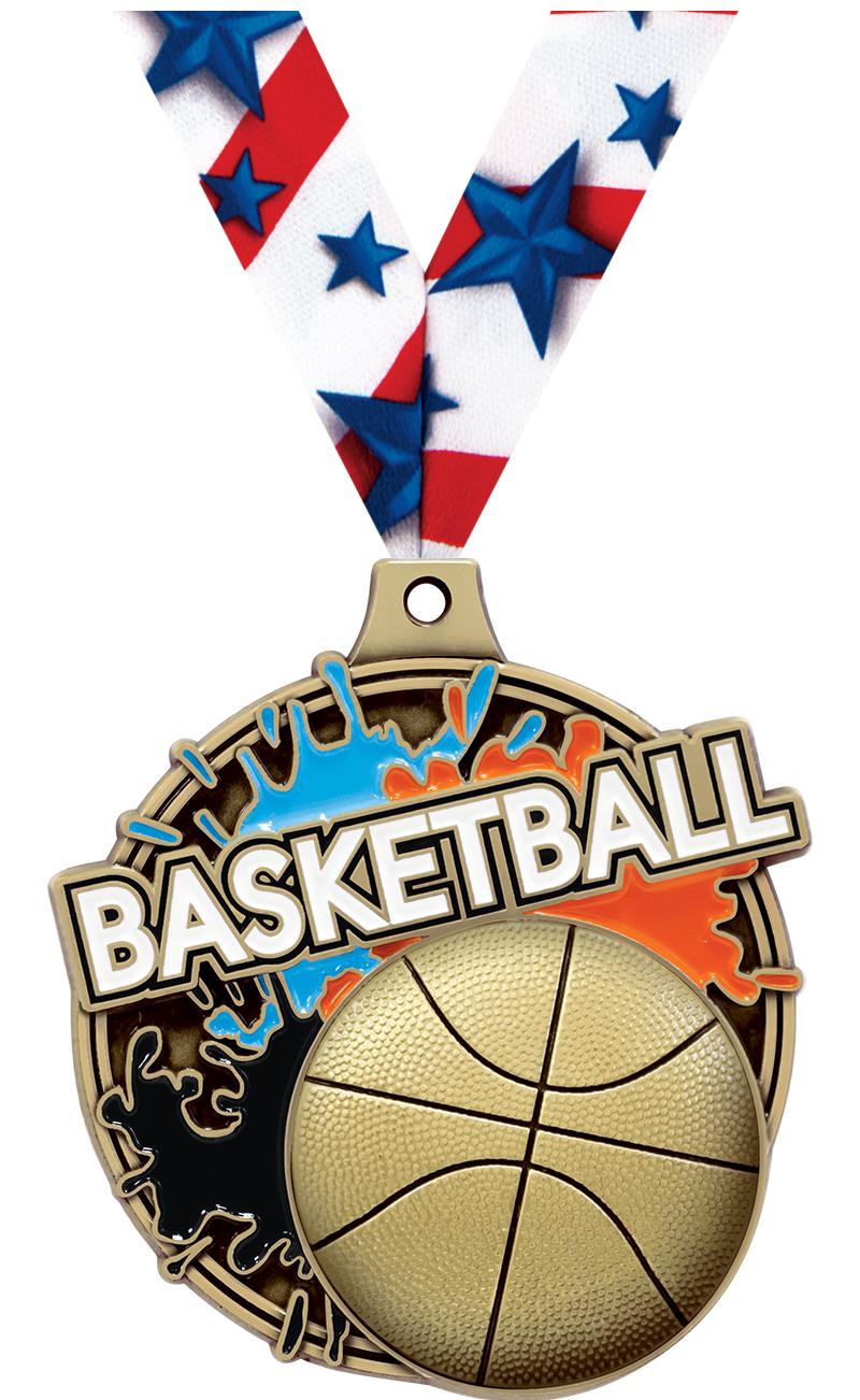 2" SPLASH BASKETBALL MDL GOLD