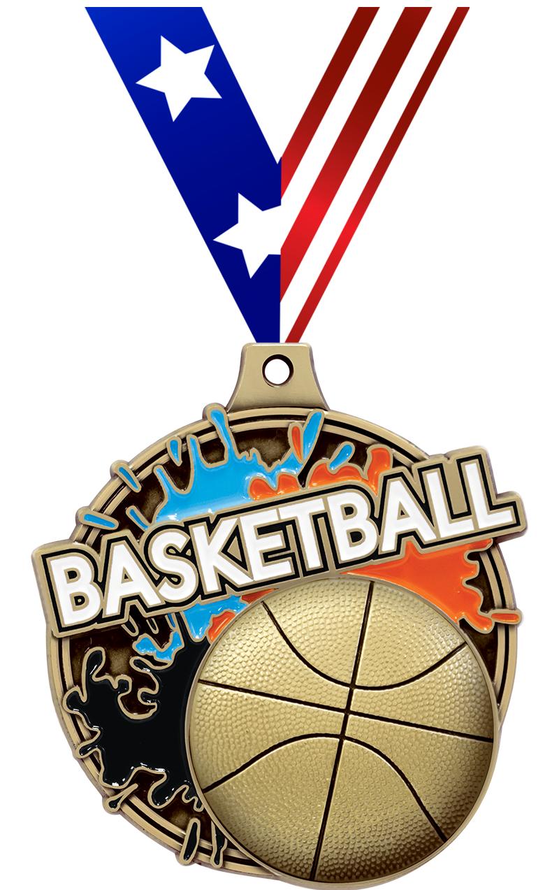 2" SPLASH BASKETBALL MDL GOLD