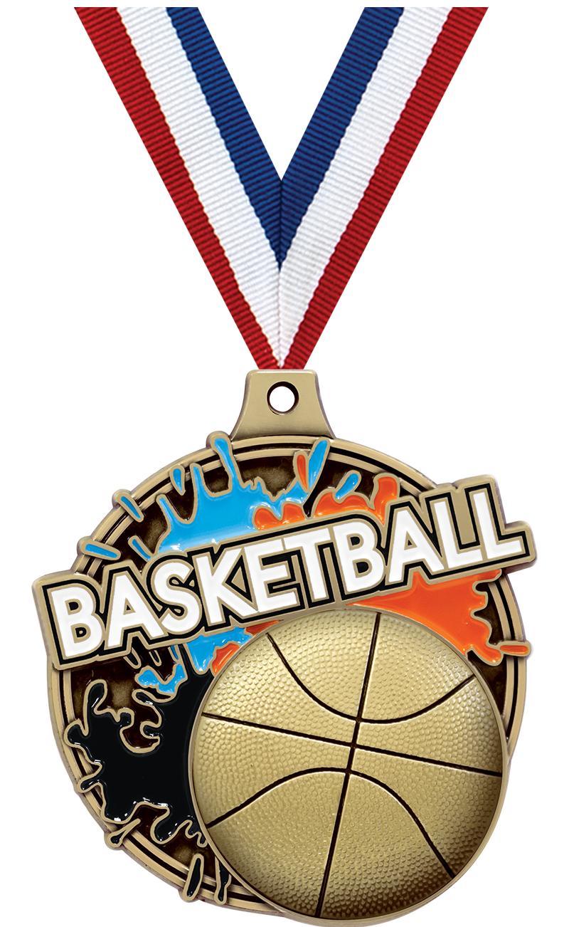 2" SPLASH BASKETBALL MDL GOLD