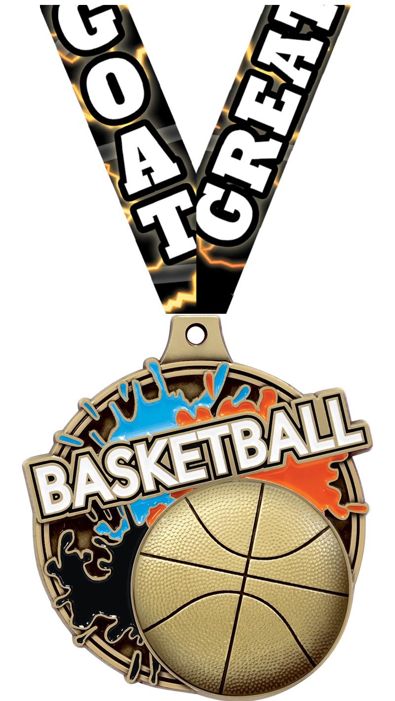 2" SPLASH BASKETBALL MDL GOLD