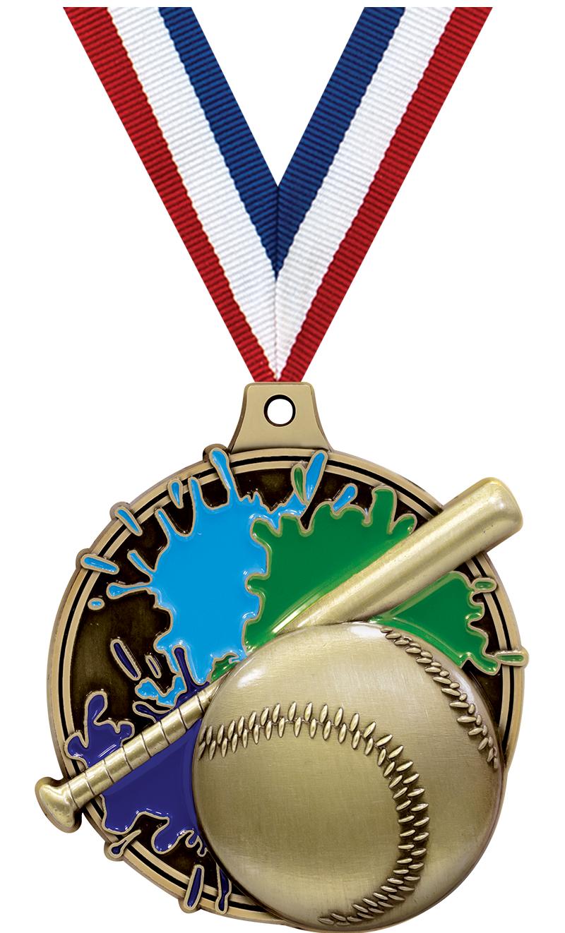 2" SPLASH BASEBALL MDL GOLD