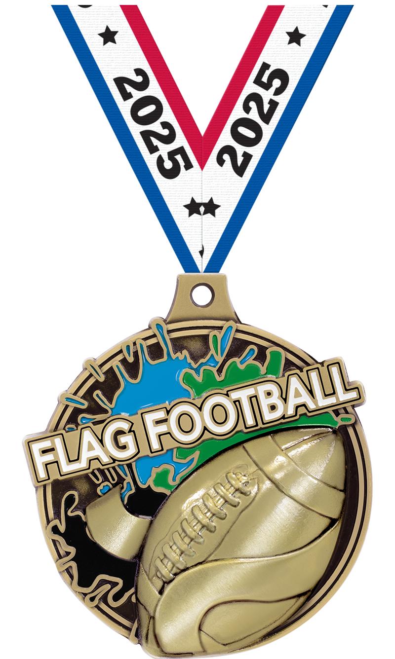 2" SPLSH FLG FTBLL MDL GOLD