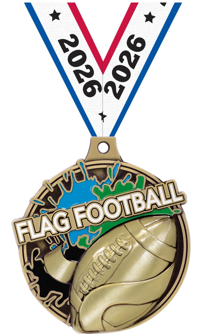 2" SPLSH FLG FTBLL MDL GOLD