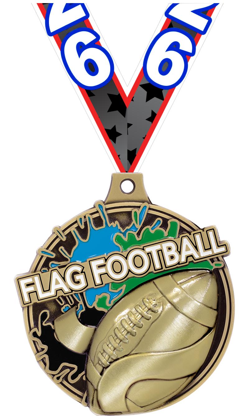 2" SPLSH FLG FTBLL MDL GOLD