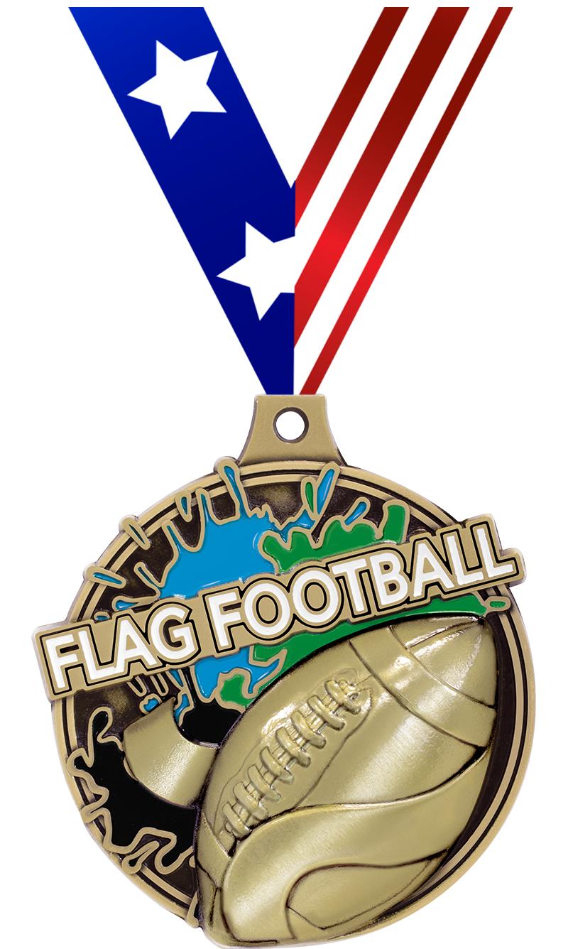 2" SPLSH FLG FTBLL MDL GOLD