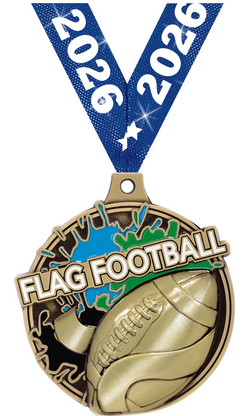 2" SPLSH FLG FTBLL MDL GOLD