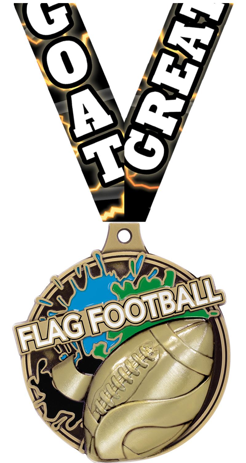 2" SPLSH FLG FTBLL MDL GOLD
