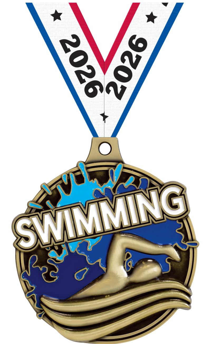 2" SPLASH SWIMMING MDL GOLD