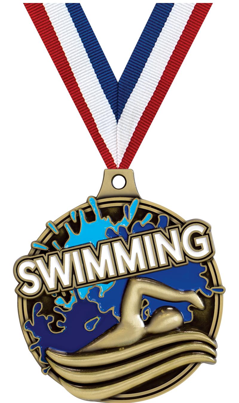 2" SPLASH SWIMMING MDL GOLD