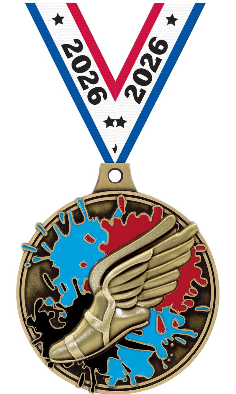 2" SPLSH WNGED FOOT MDL GOLD