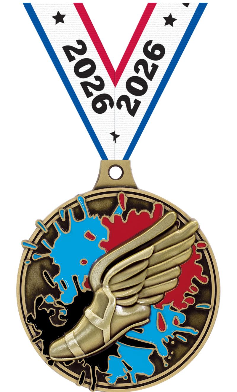 2" SPLSH WNGED FOOT MDL GOLD