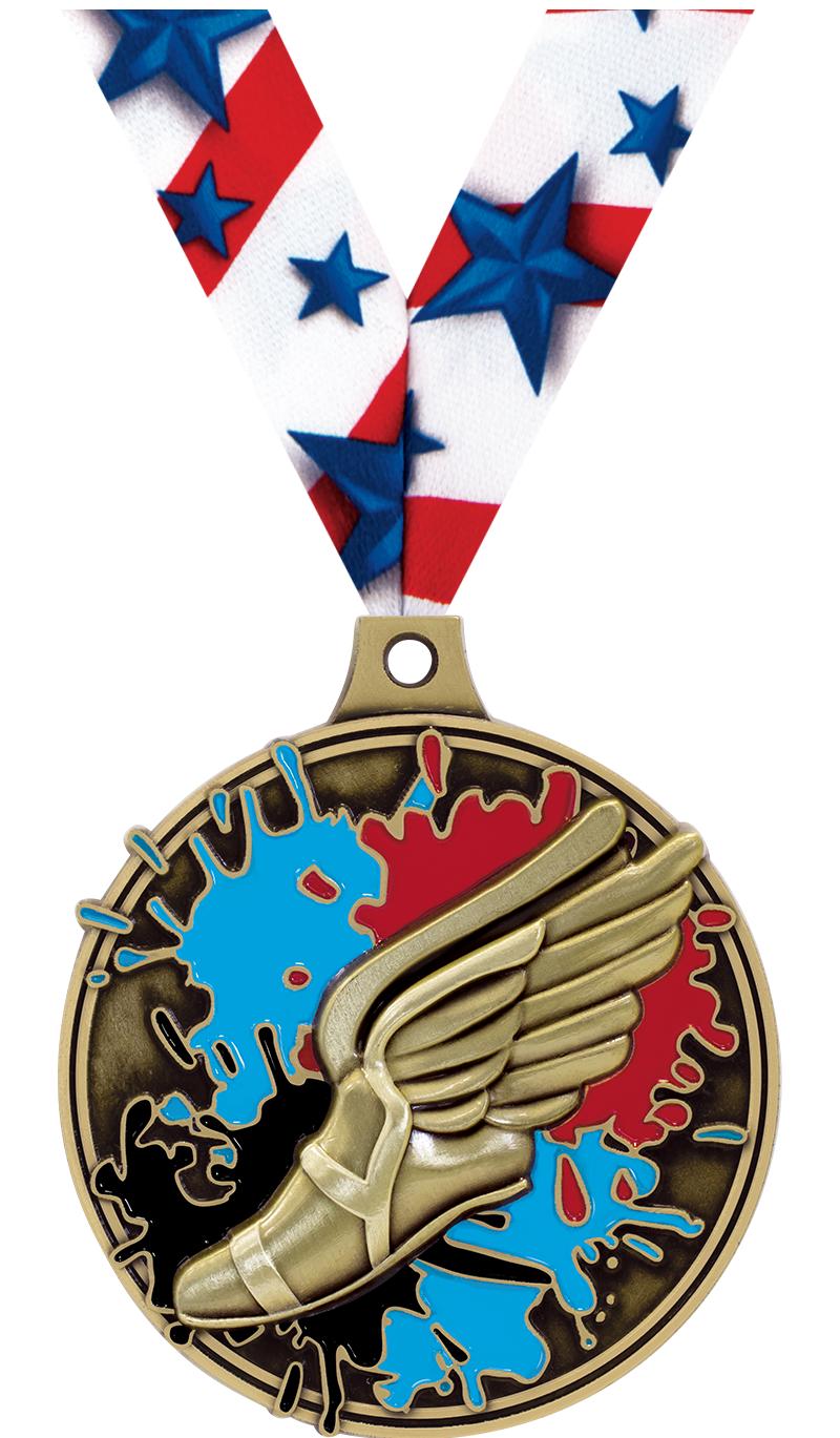 2" SPLSH WNGED FOOT MDL GOLD