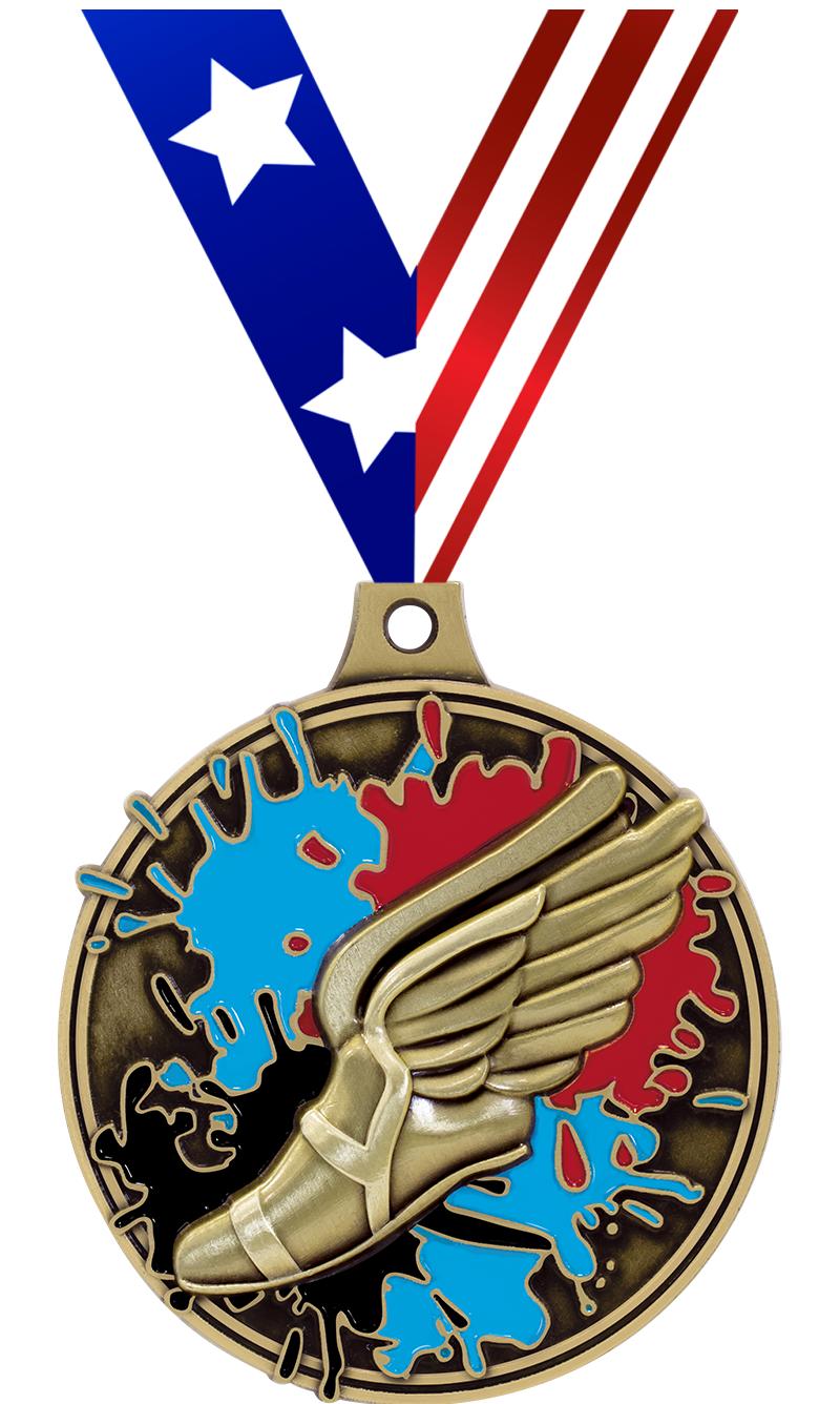 2" SPLSH WNGED FOOT MDL GOLD