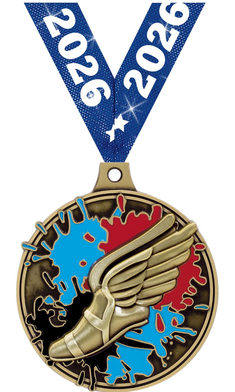 2" SPLSH WNGED FOOT MDL GOLD