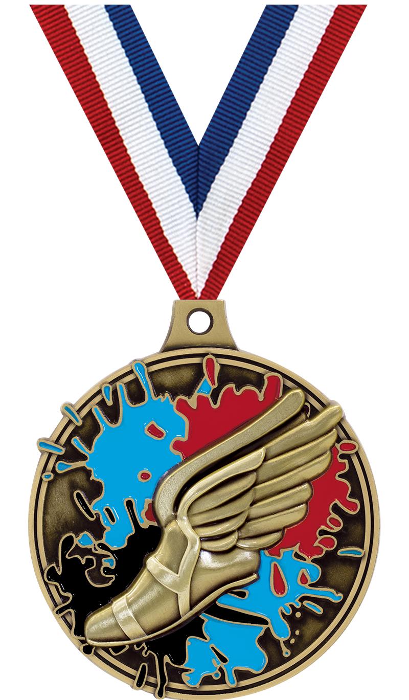 2" SPLSH WNGED FOOT MDL GOLD