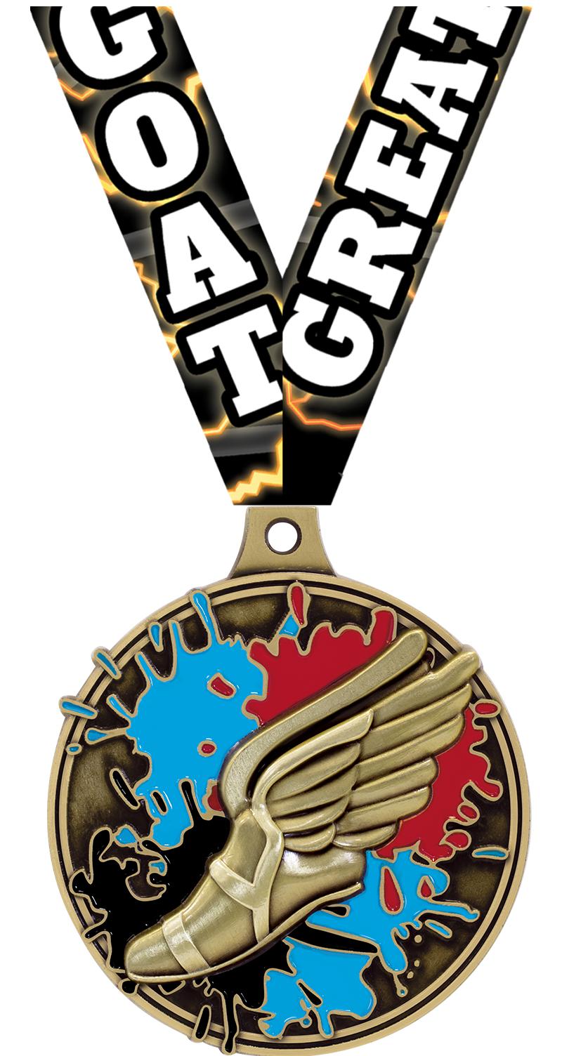 2" SPLSH WNGED FOOT MDL GOLD