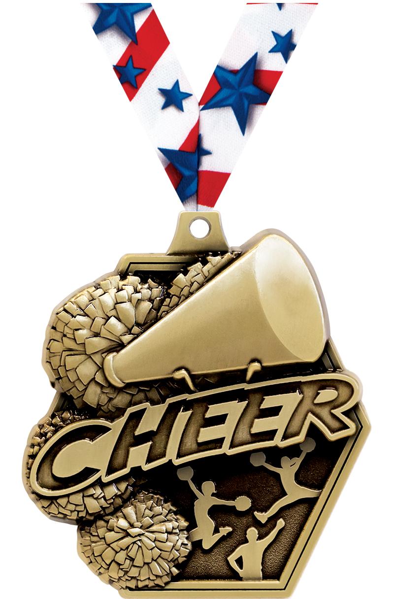 2.25" MASTERS CHEER MDL GD