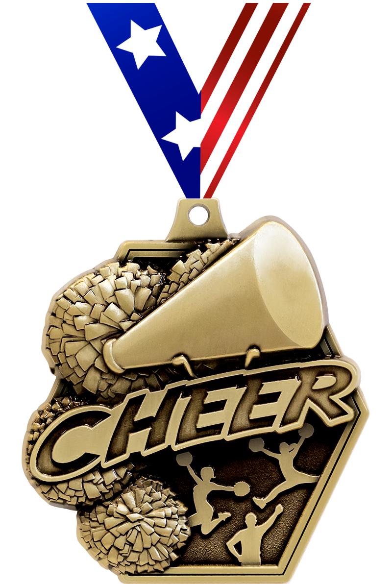 2.25" MASTERS CHEER MDL GD