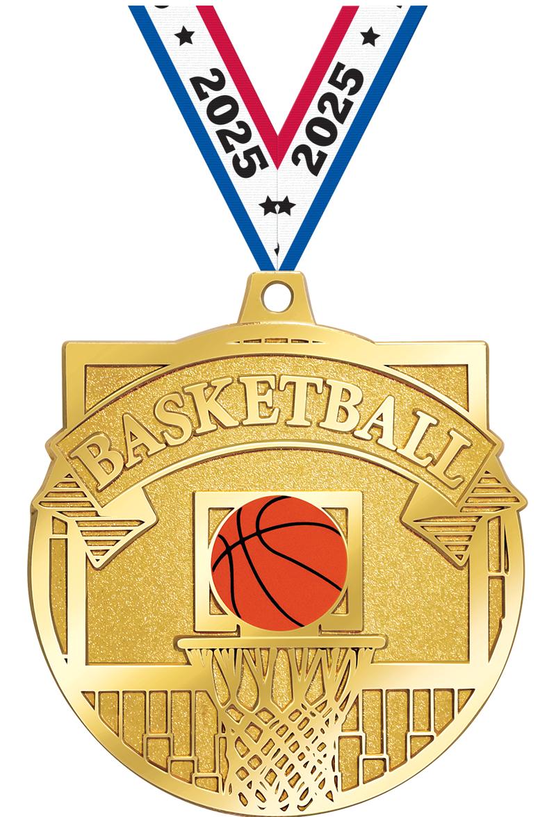 2.25"GILDED BASKETBALL MDL GD