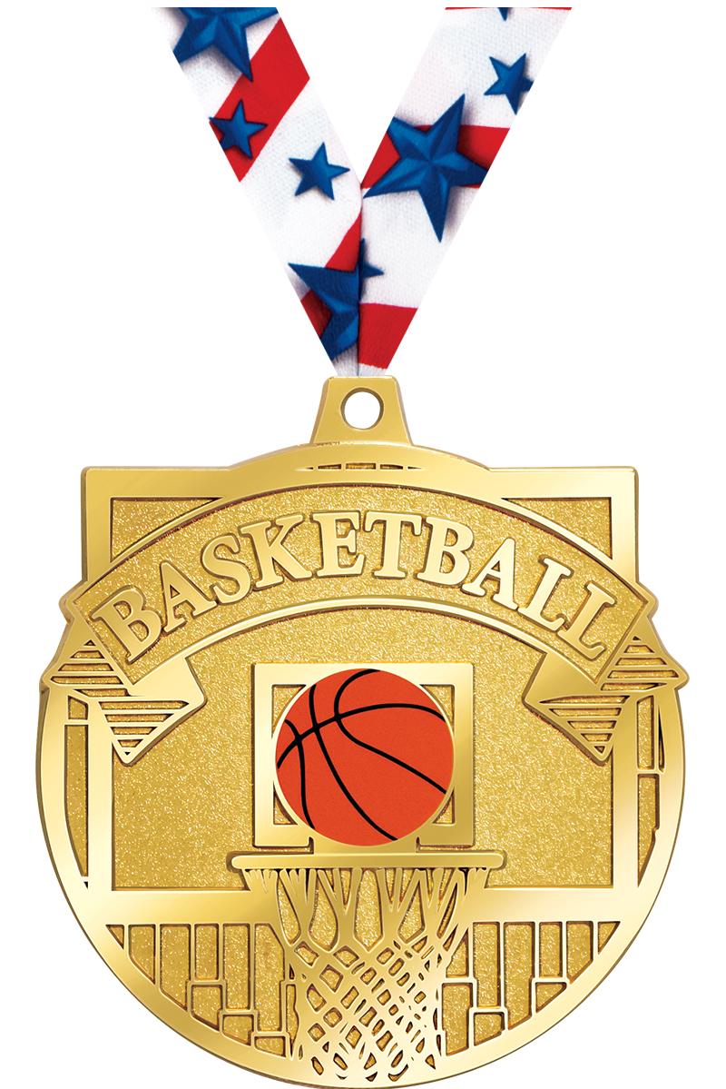 2.25"GILDED BASKETBALL MDL GD