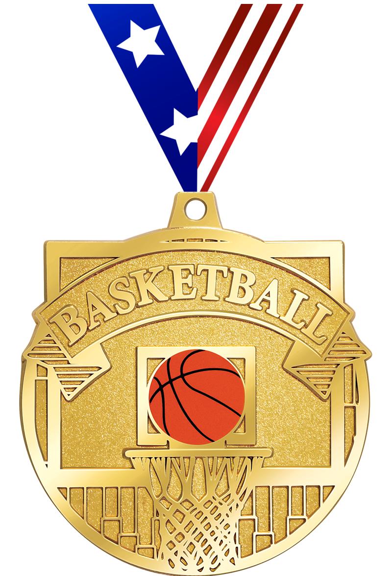 2.25"GILDED BASKETBALL MDL GD