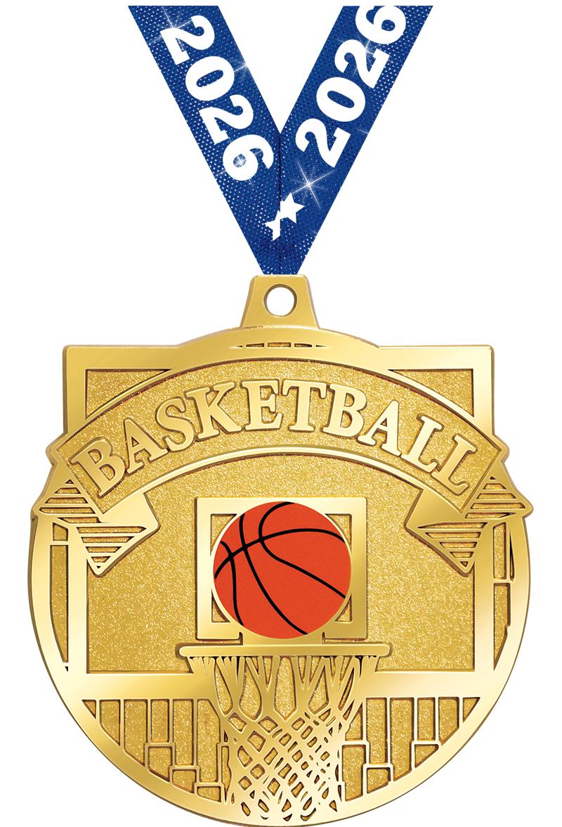 2.25"GILDED BASKETBALL MDL GD