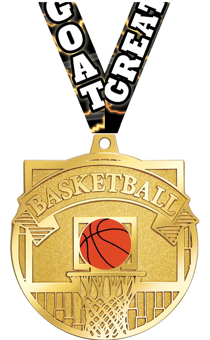 2.25"GILDED BASKETBALL MDL GD