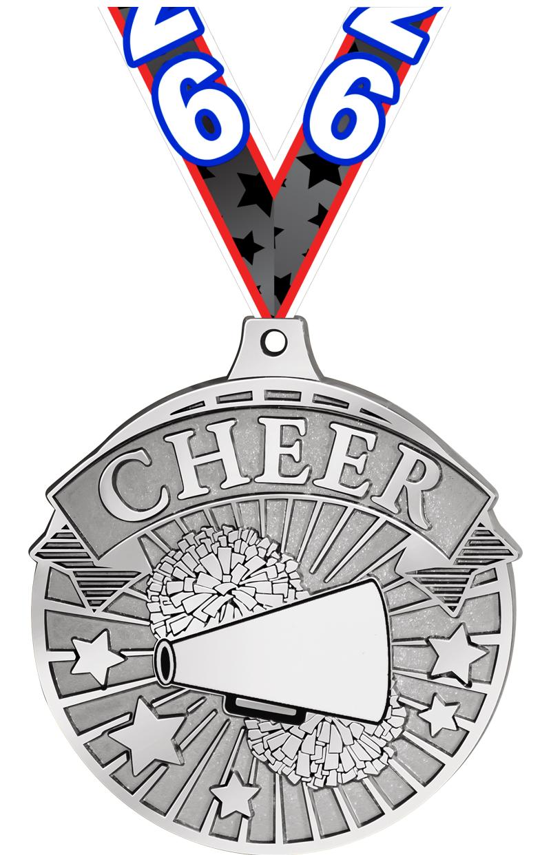 2.25" GILDED CHEER MEDAL SV