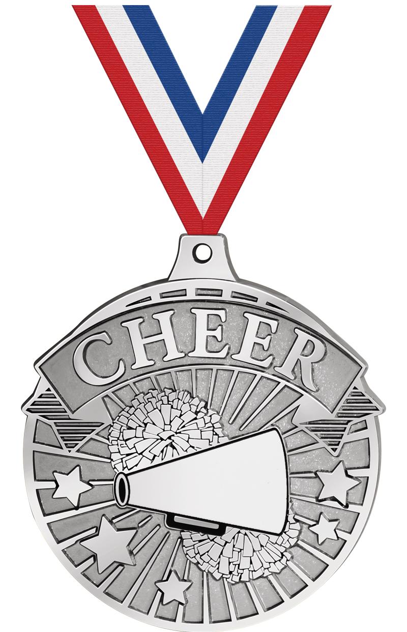 2.25" GILDED CHEER MEDAL SV