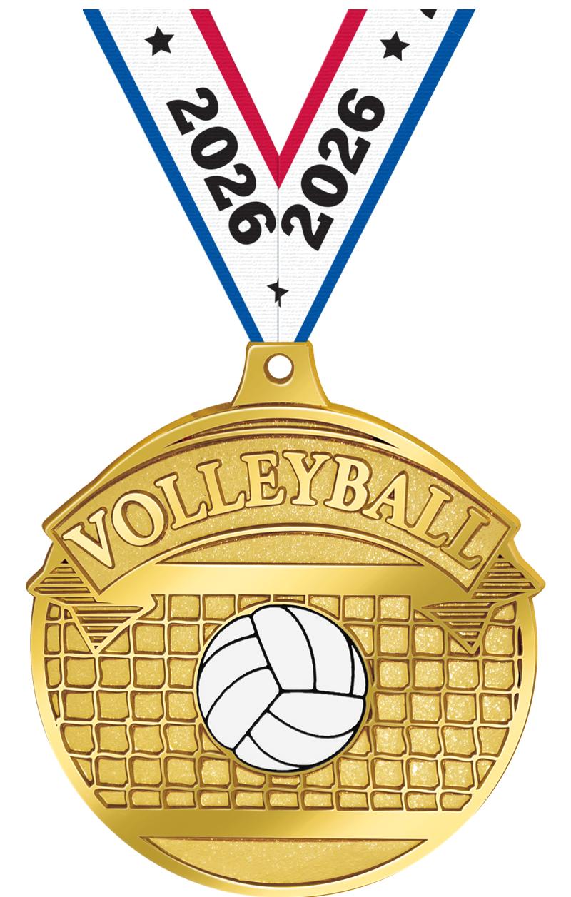 2.25" GILDED VOLLEYBALL MDL GD