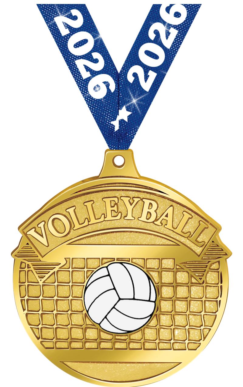 2.25" GILDED VOLLEYBALL MDL GD