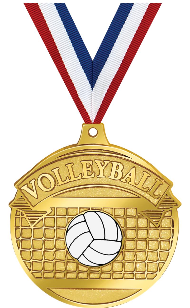 2.25" GILDED VOLLEYBALL MDL GD