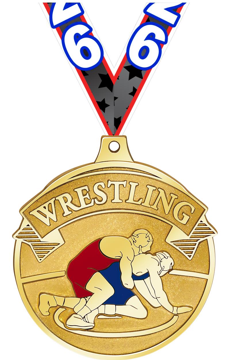 2.25" GILDED WRESTLING MDL GD