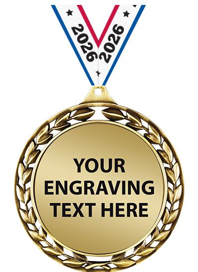 2.5"LAUREL WRTH ETCHED PLT MDL