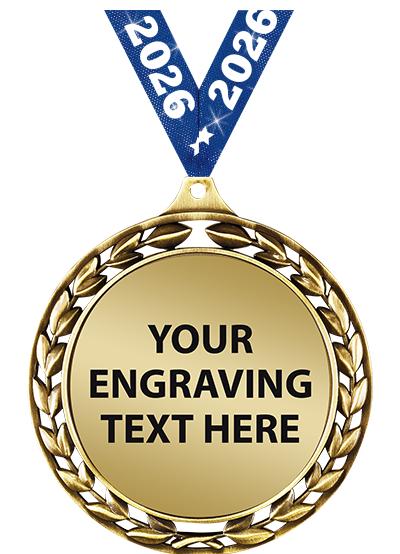 2.5"LAUREL WRTH ETCHED PLT MDL