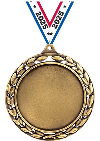 2 1/2"LAUREL WREATH NO INS GLD