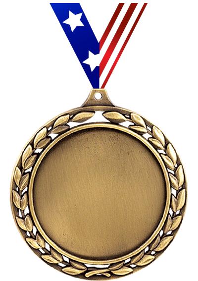 2 1/2"LAUREL WREATH NO INS GLD