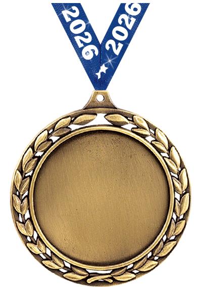 2 1/2"LAUREL WREATH NO INS GLD