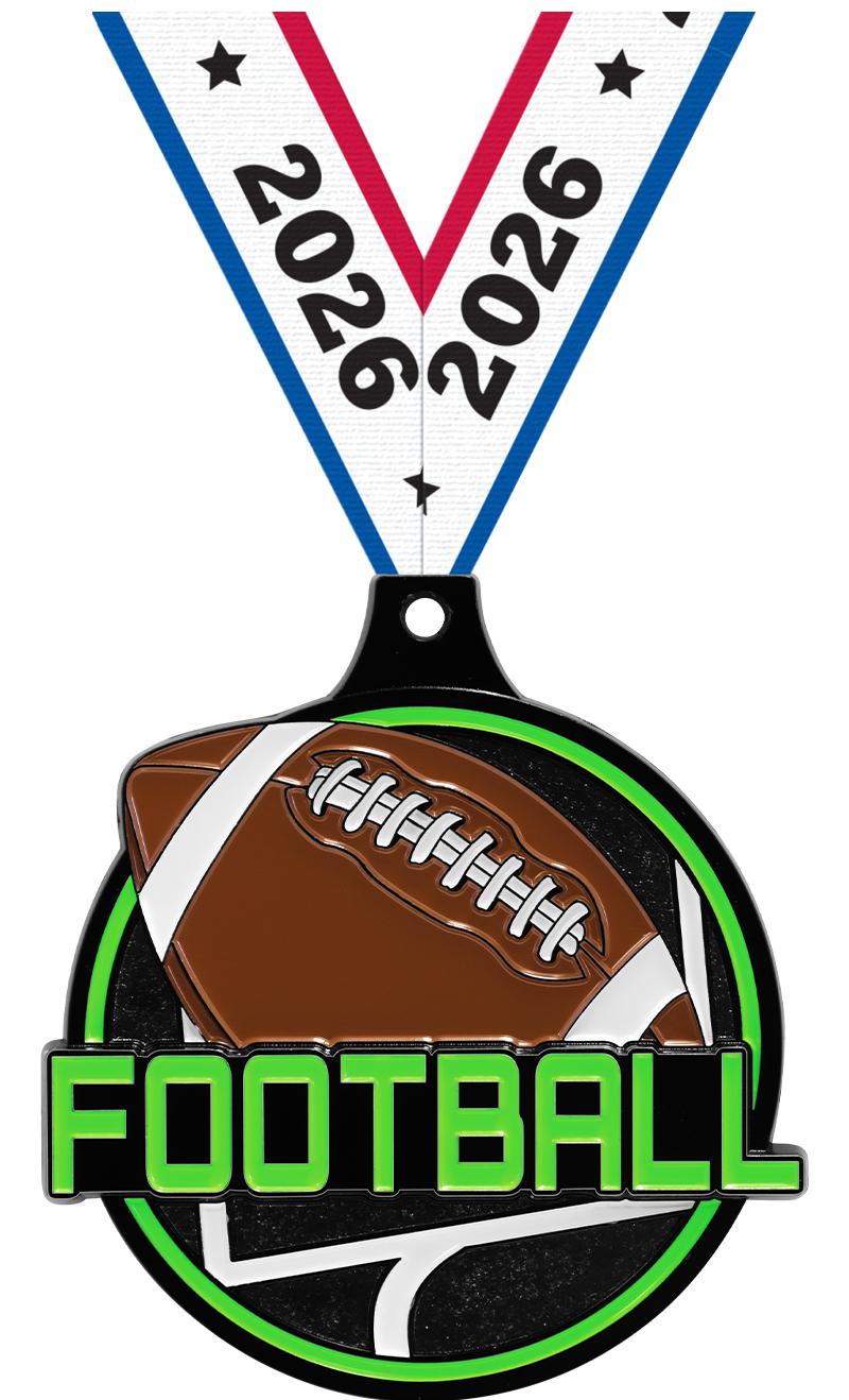 2"FOOTBALL NEON BRKOUT MD BK