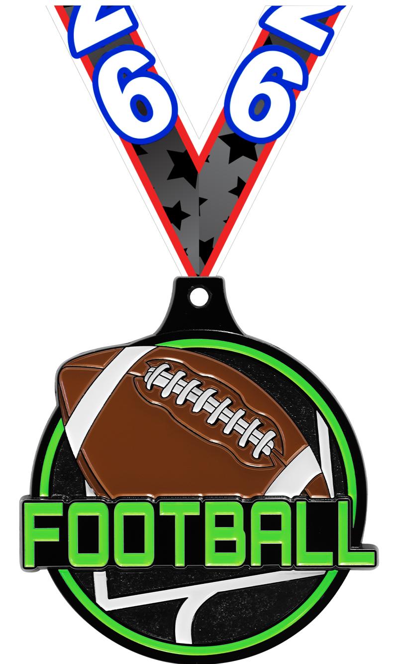 2"FOOTBALL NEON BRKOUT MD BK