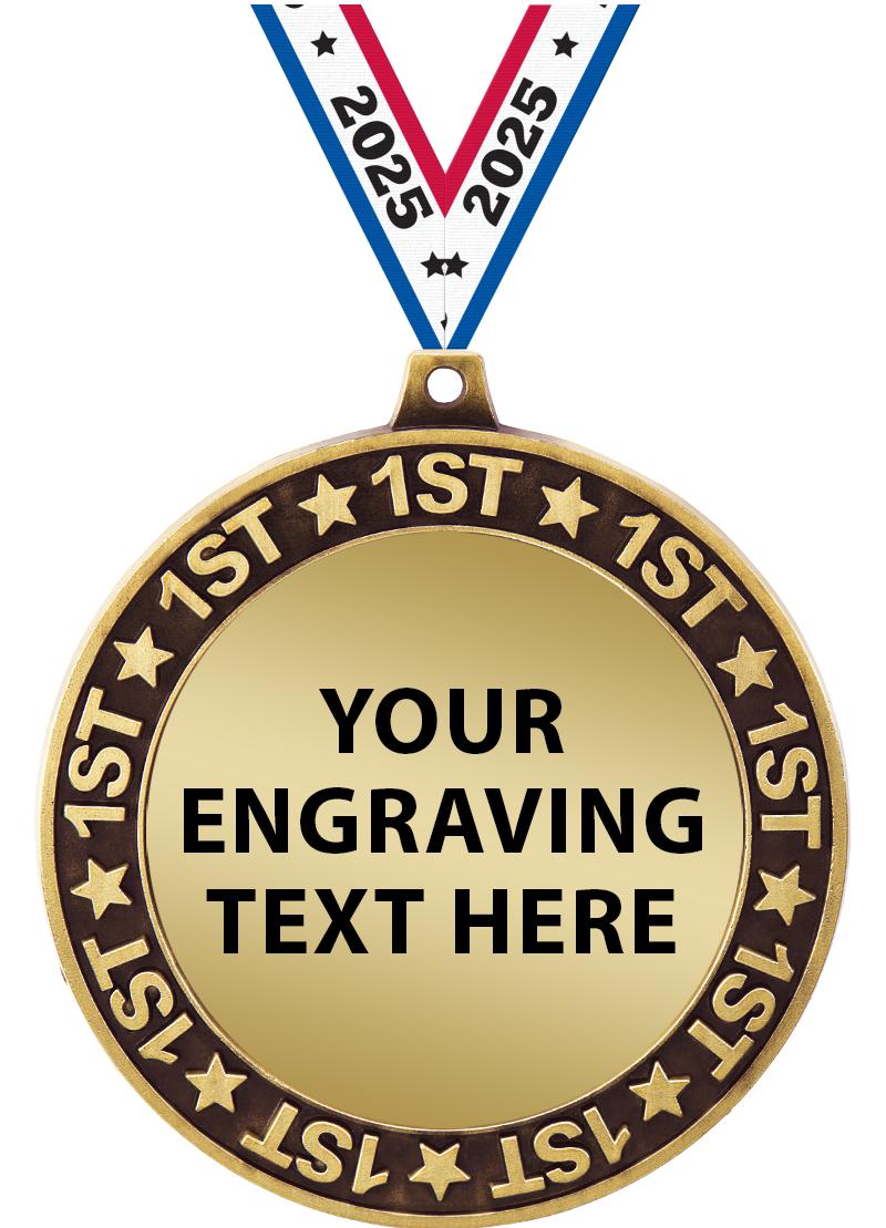 2.75" 1ST PLACE ETCHED PLT MDL