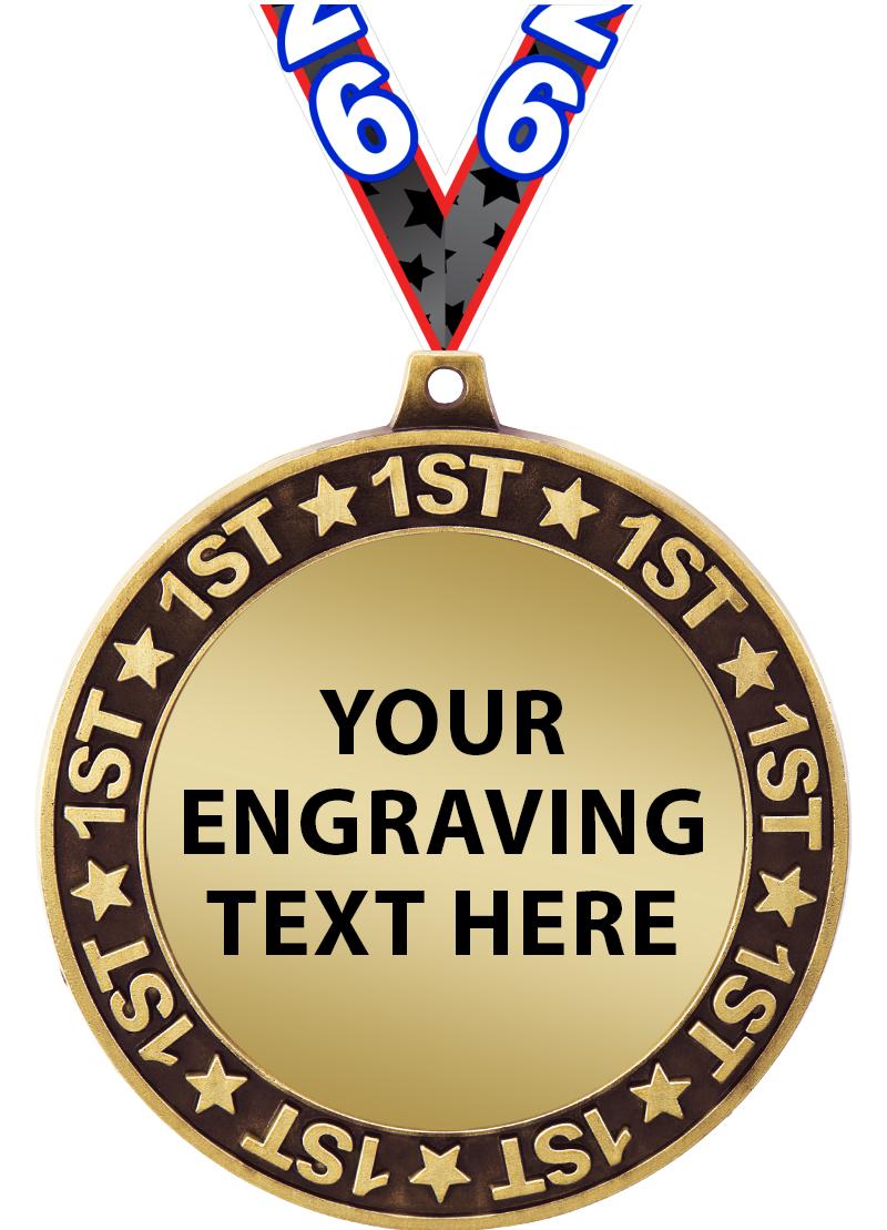 2.75" 1ST PLACE ETCHED PLT MDL